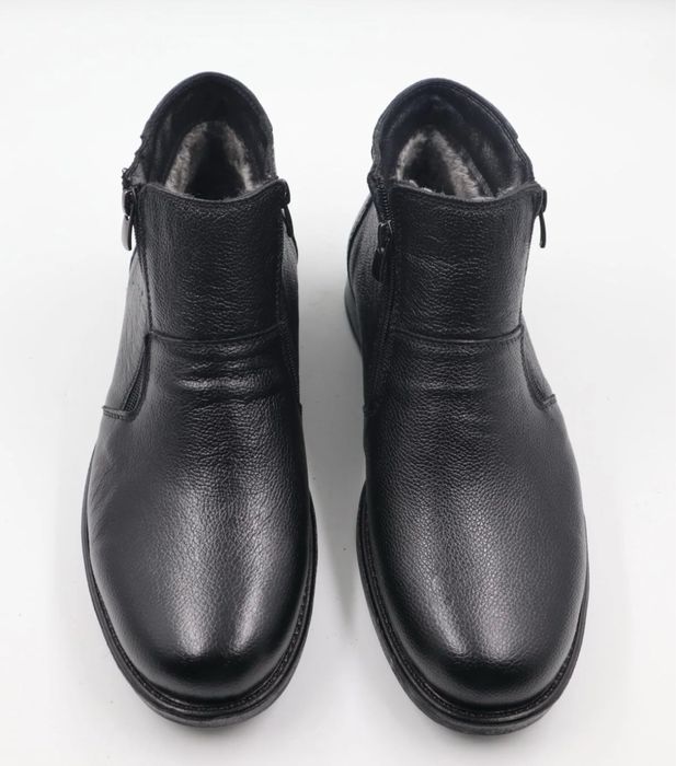 Меховые кожаные ботинки (Турция), новые