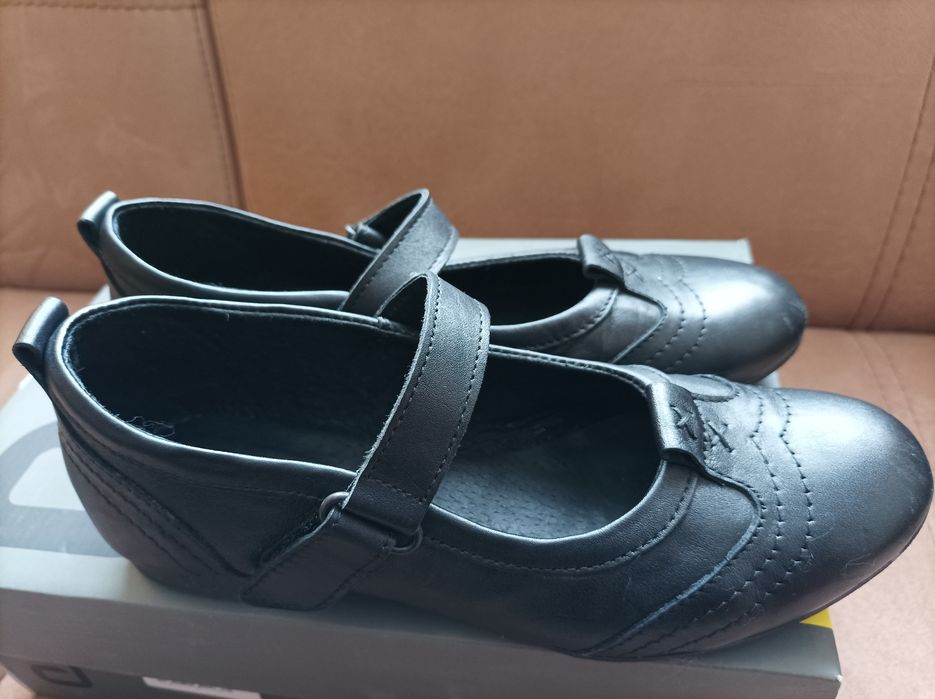 Официални обувки, балеринки 38, черни, естествена кожа