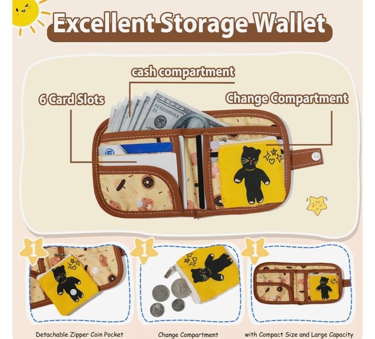 Винтажный удобный кошелек