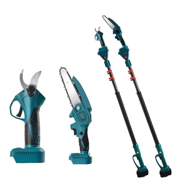 Комплект 3в1 Акумулаторна Ножица и Резачка с телескопична дръжка 36V