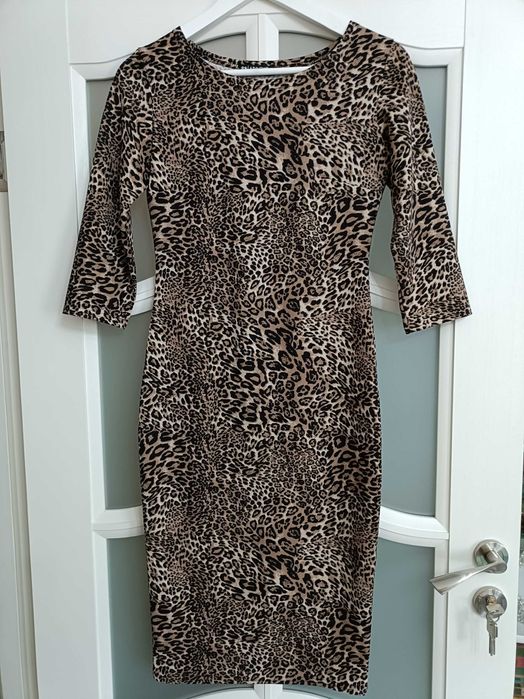 Rochie leopard conică elastică