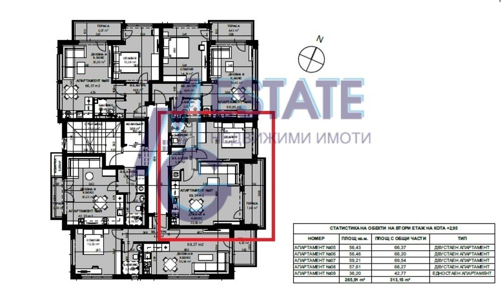 Продава се Двустаен апартамент в Царево - 70 кв.м за 714 €/кв.м - Снимка #1