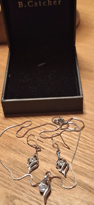 Сребро сет с тюркоаз, Ин и Ян, етно ръчна изработка