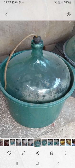 Damigene  sticla 55 l  si 35 l  cu COS   si  BUTOAIE plastic 150 l