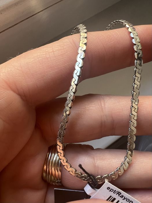 Colier argin nou, 40 cm lungime