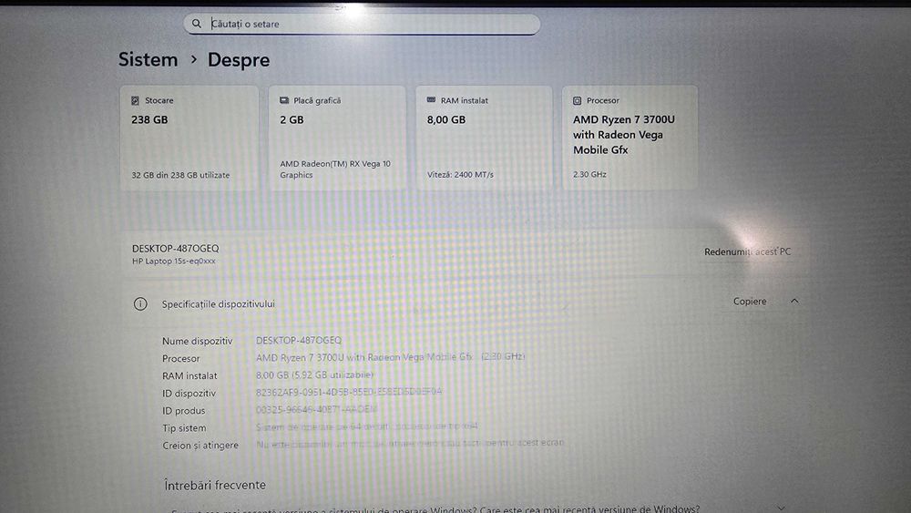 Laptop HP 15s-eq0050nq