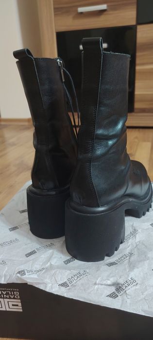 Дамски зимни кубинки от естествена кожа