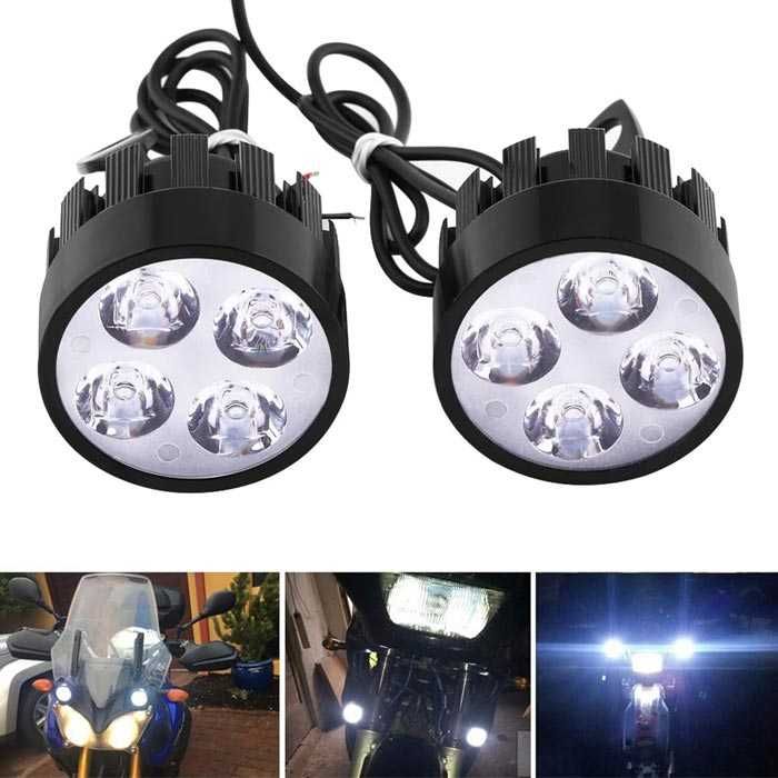 Халогени за мотор, скутре, АТВ, 2бр, 4 броя LED