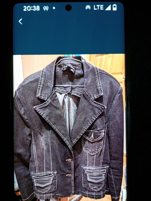 Пиджак джинсовый размер 52