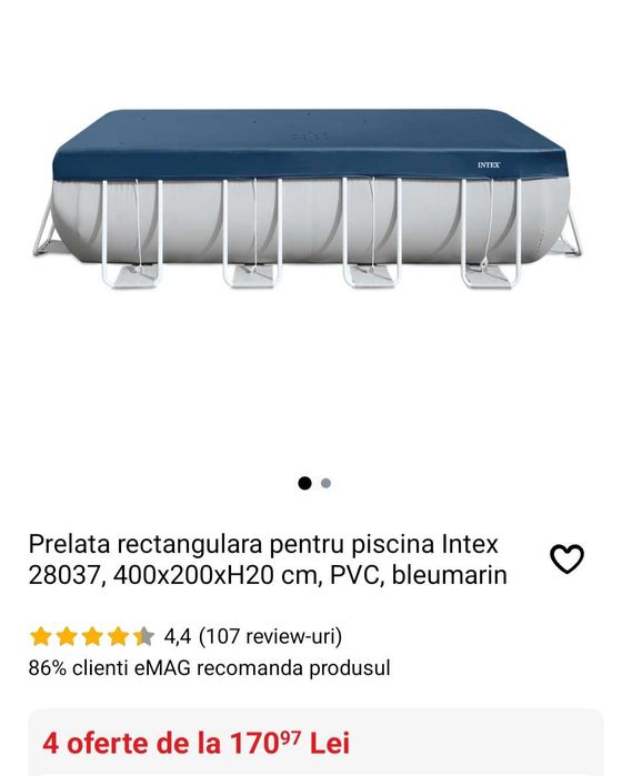 Piscina cu cadru metalic Bestway, 400 x 211 x 81 cm, capacitate 5.7 m