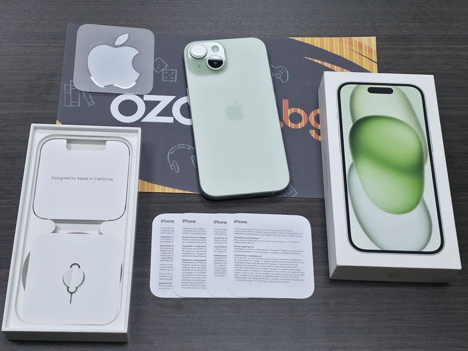 128GB iPhone 15 Ozone Гаранция 2026г. Green / Зелен
