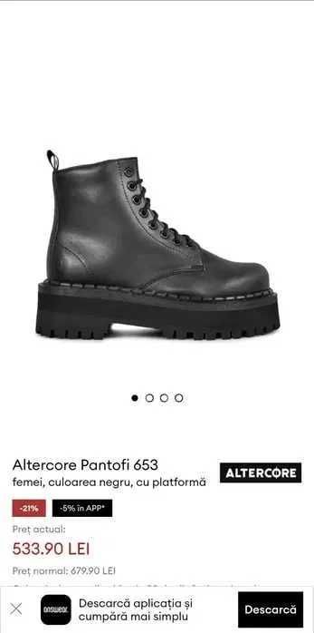 Ghete envogue full piele naturala ALTERCORE marimea 37, zero km