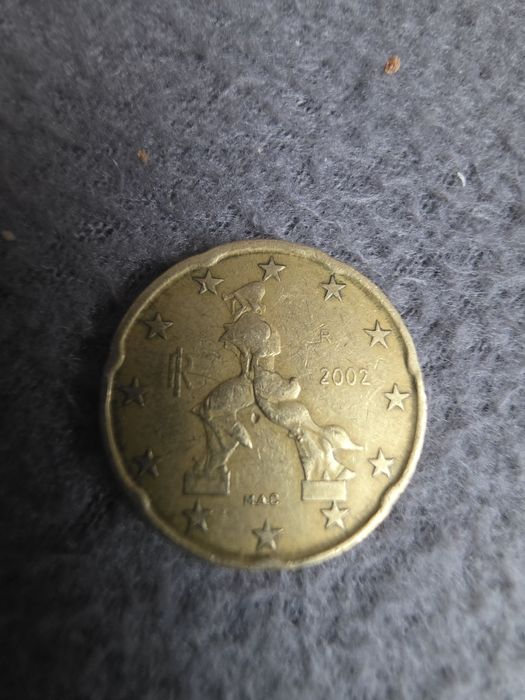 Vând moneda de 20 euro centi din anul 2002