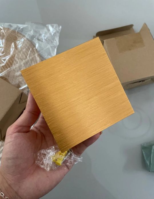 Aplica lampa metalica exterior interior auriu 6W NOU