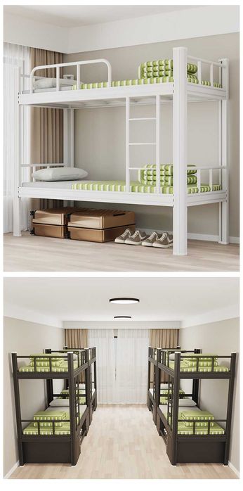 Прочная металлическая двухэтажная кровать для детей и взрослых