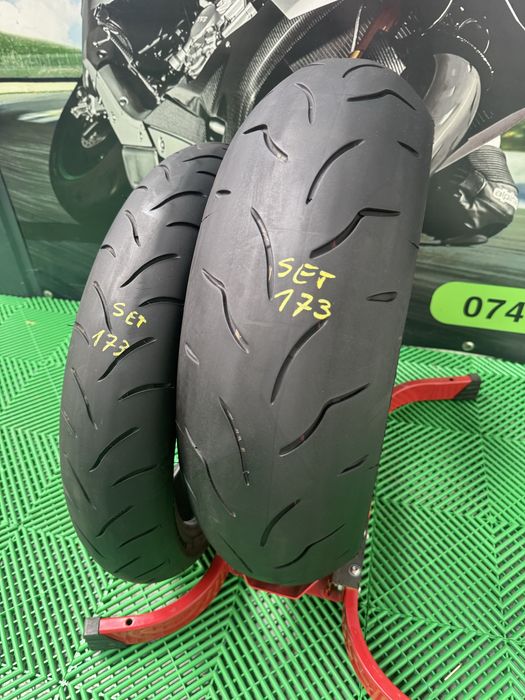 Set anvelope Moto 120 70 17 si 190 55 17 Bridgestone BT016 Pro 2021 Cauciuc fata spate Set173