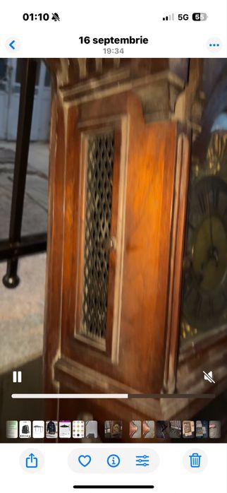 Ceas de perete vechi german Kienzle mecanic lemn masiv 1900 1920