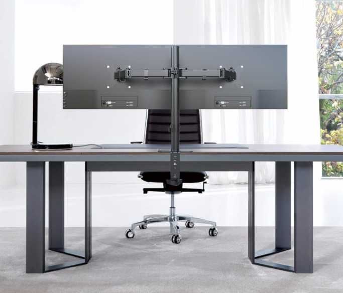 Suport de birou Suptek pentru două monitoare