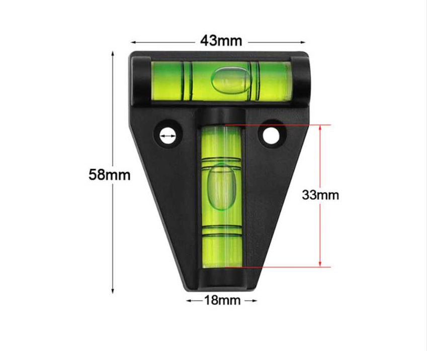 Т-образный пузырьковый треугольный уровень