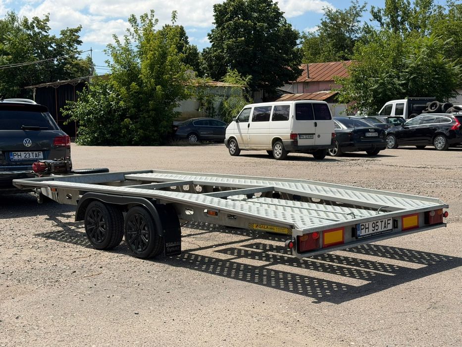 Platforma Gala Taurus / An 06.2025/ 4.5 x 2.1 m / 2.7t / sistem franare AL-KO /roti R13c / troliu electric