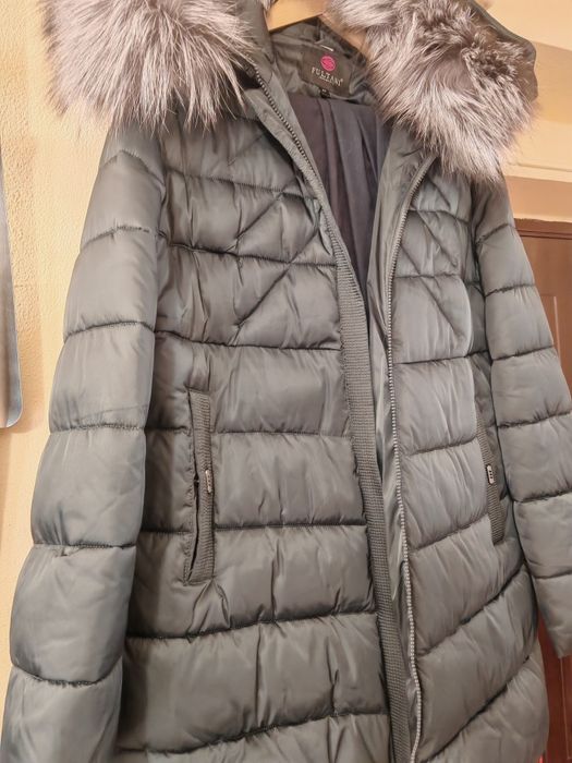 Geaca dama cu guler de blana