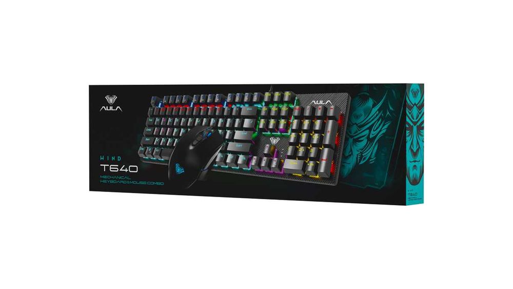 Игровой набор AULA T640 2в1 механическая клавиатура+ мышь RUS/ENG