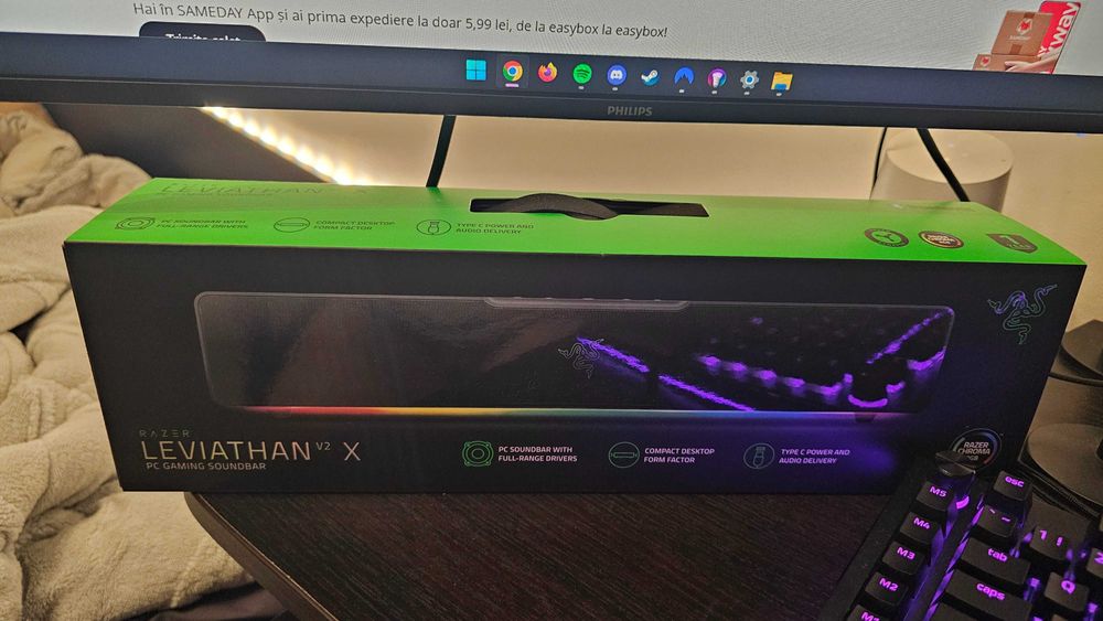Razer Leviathan V2 X – ca nou, cu cutie, RGB