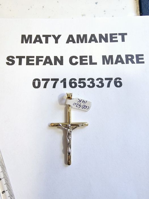 Maty Amanet cruce din aur 14 k 3.03 g cod  420