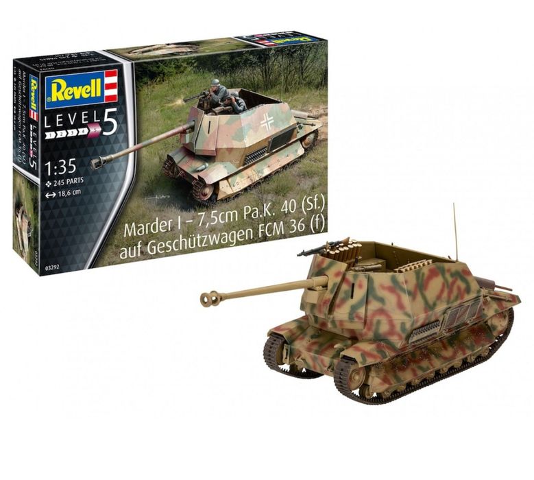 Kit macheta de asamblat WW2 tanc Marder l scara 1:35  Revell