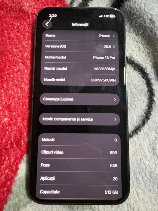 Vând iphone 13 pro 512 gb