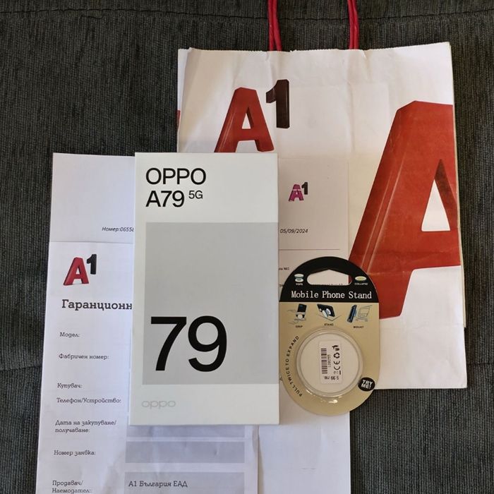 ^^^ЗАПЕЧАТАН 256GB Oppo A79 5G A1 Гаранция 2026г Mystery Black / Черен