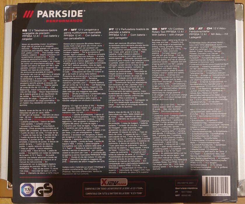 Scule Parkside performance la acumulatori.