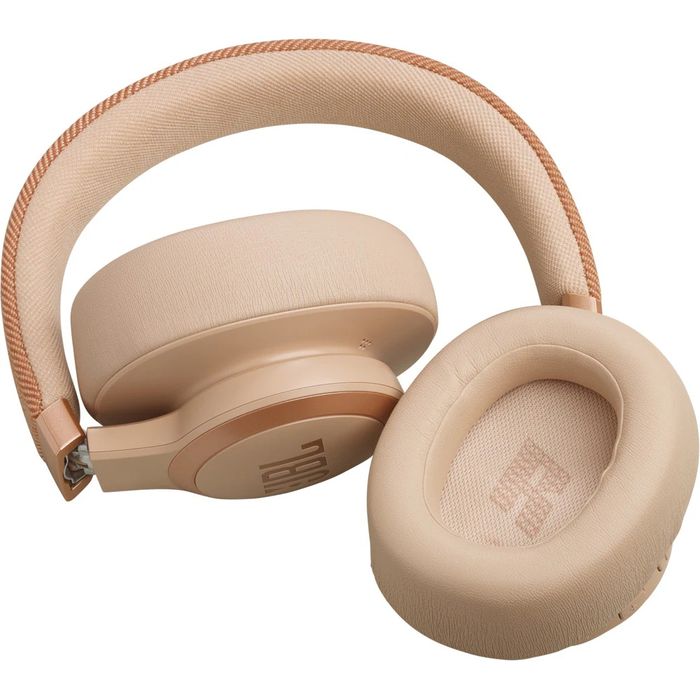 Casti JBL Live 770NC, Over-ear, Noise Cancelling, Crem, Sigilate!