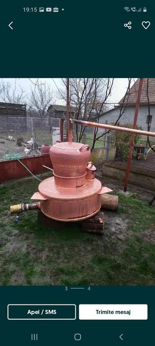 Vând cazan de Tuica din cupru, profesional, capacitate 20 găleți , gro