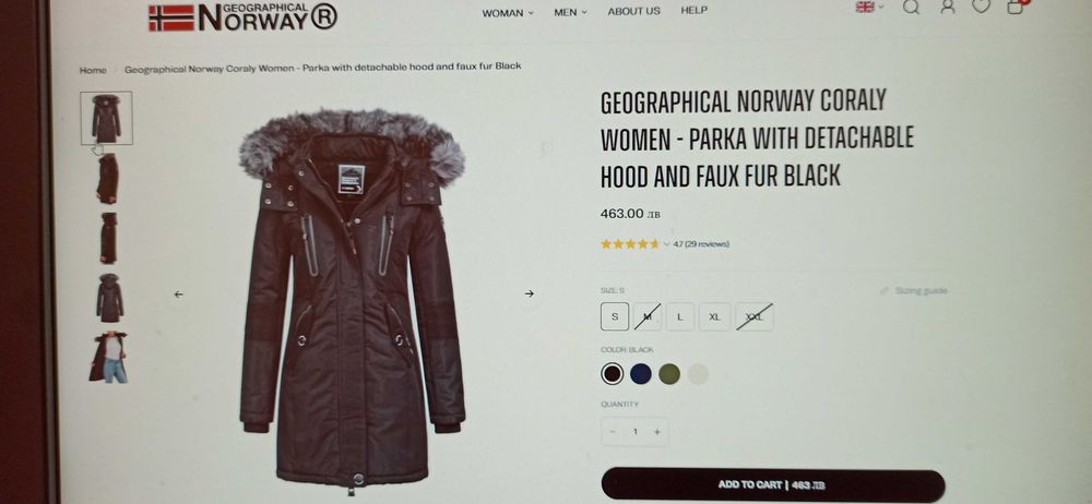 дамска парка Geographical Norway UK 10-58лв; Vero Moda M; MOX UK 16