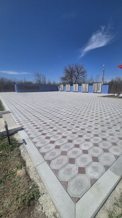 Укладка тротуарной плитки, брусчатки