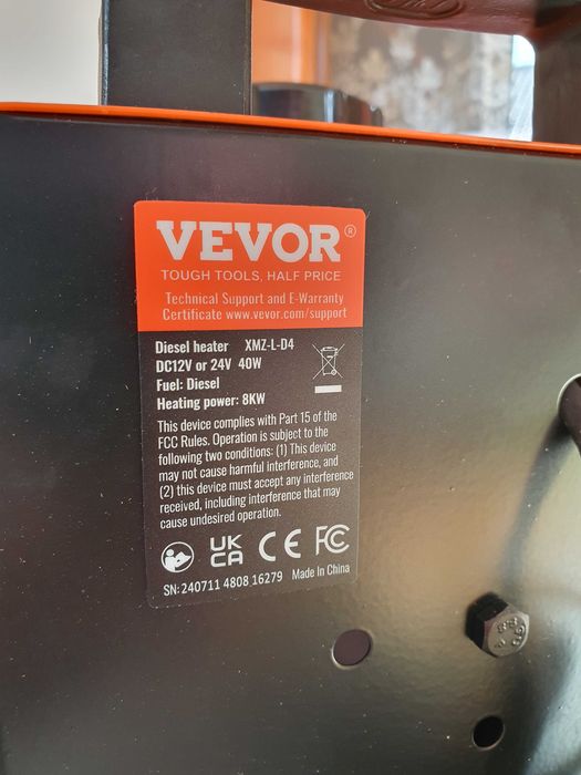 Sirocou Webasto 8kw 12v Rezervor 5l Afisaj Termostat 0.1-0.5 L/h 75m²