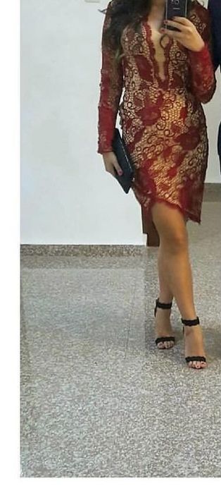 Rochie dantela- rosie