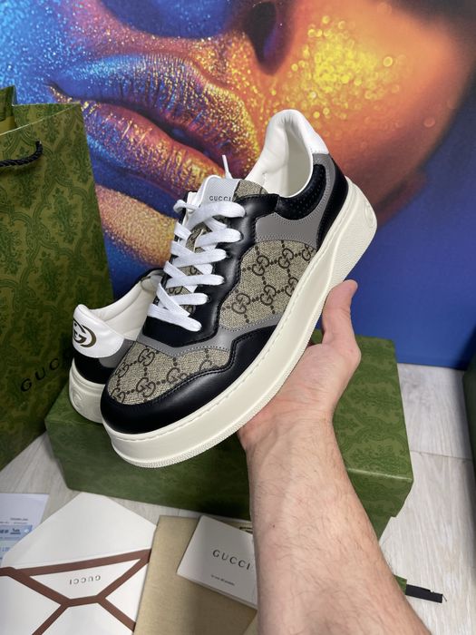 Adidasi Gucci GG piele naturala 100% Full Box colectie noua