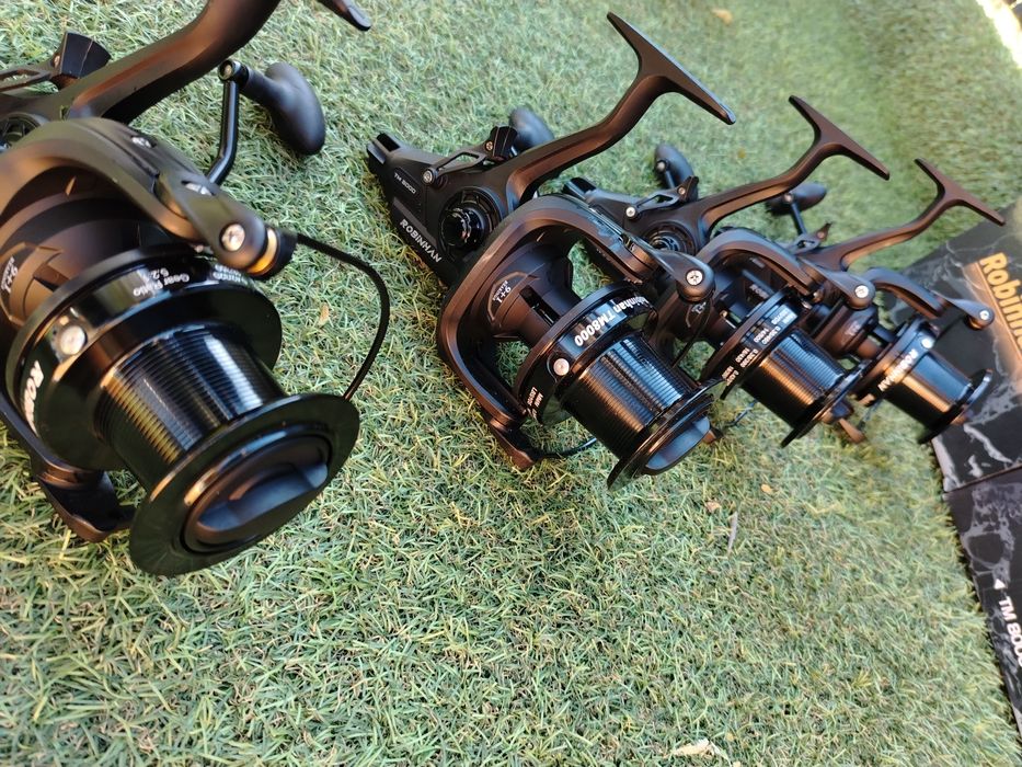 Set 4 mulinete Robinhan TM80, cu 10 rulmenti, tambur metalic LongCas