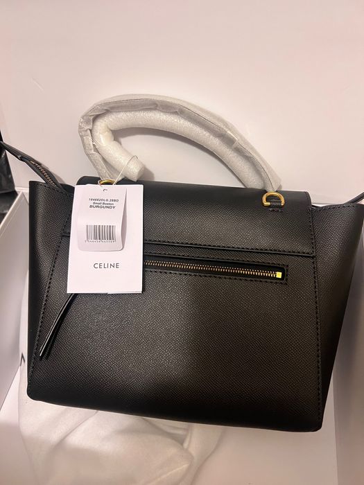 Кожена черна чанта celine