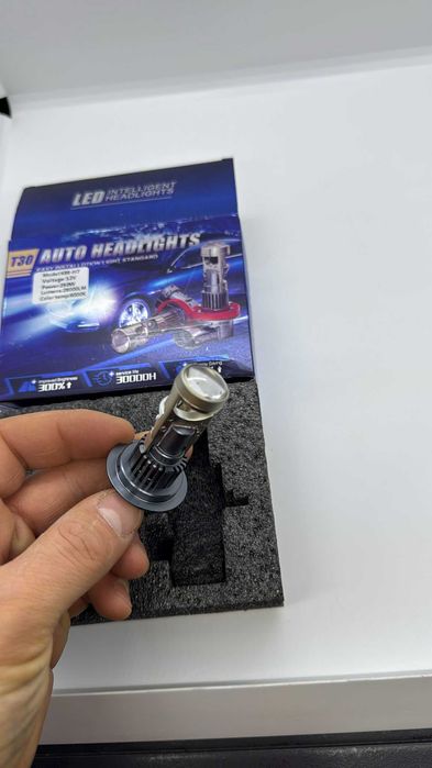 Set 2 bucati becuri led H7 12V, 28000LM, lumina alba, 280W, 6000K