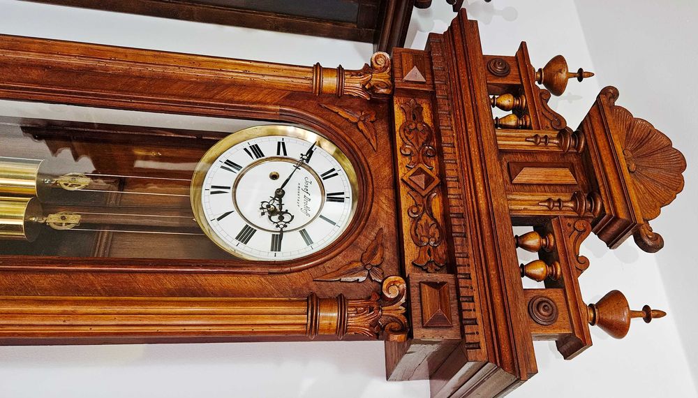 Ceas de perete cu pendul si 2 greutati Kronstadt