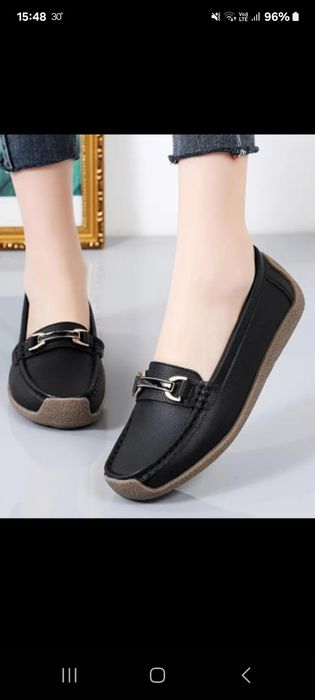 Mocasini damă negri eleganti