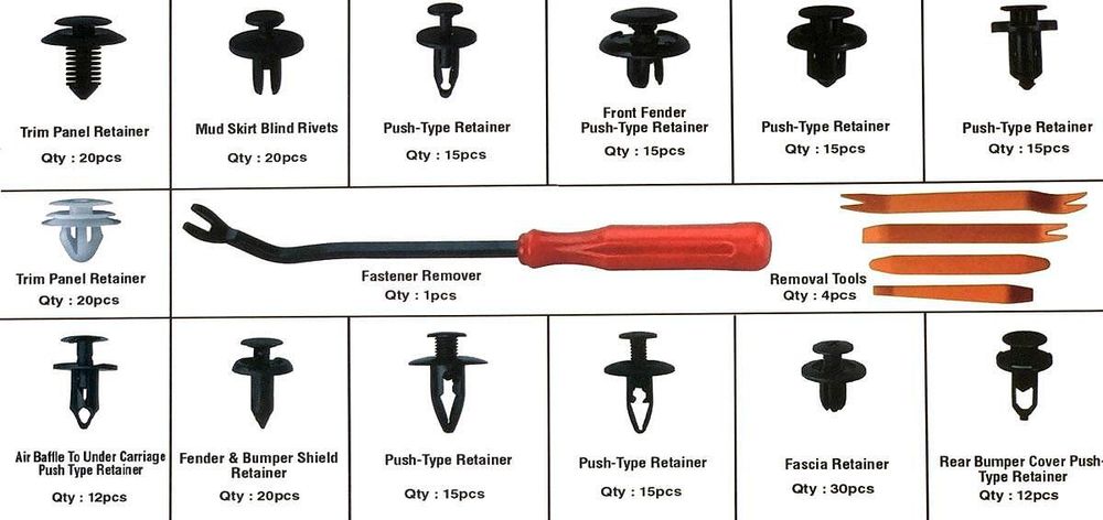 Комплект щипки за кола и инструменти за поправка на кори и тапицерии