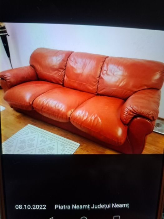 Canapea extensibilă din piele