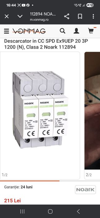 Descarcatoare tensiune DC 1000v