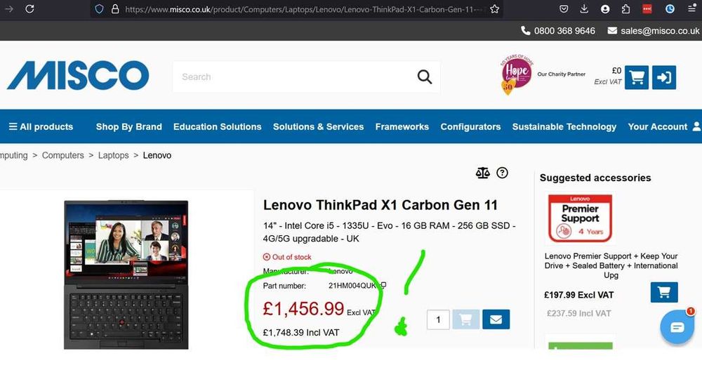 Laptop NOU Lenovo X1 Carbon Gen 11 - Windows 11 Pro Garantie 3 ani