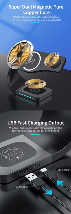 Proda PD-178 Док-станция MagSafe 15W для iPhone 16 Apple Watch AirPods