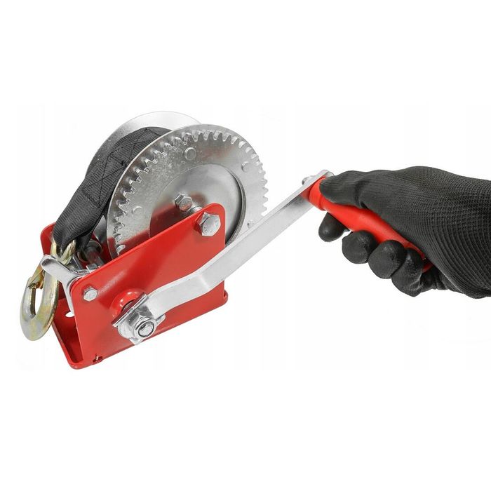 Troliu manual, vinci, 850 Kg, lungime curea 10m, grosime cablu 5 mm,